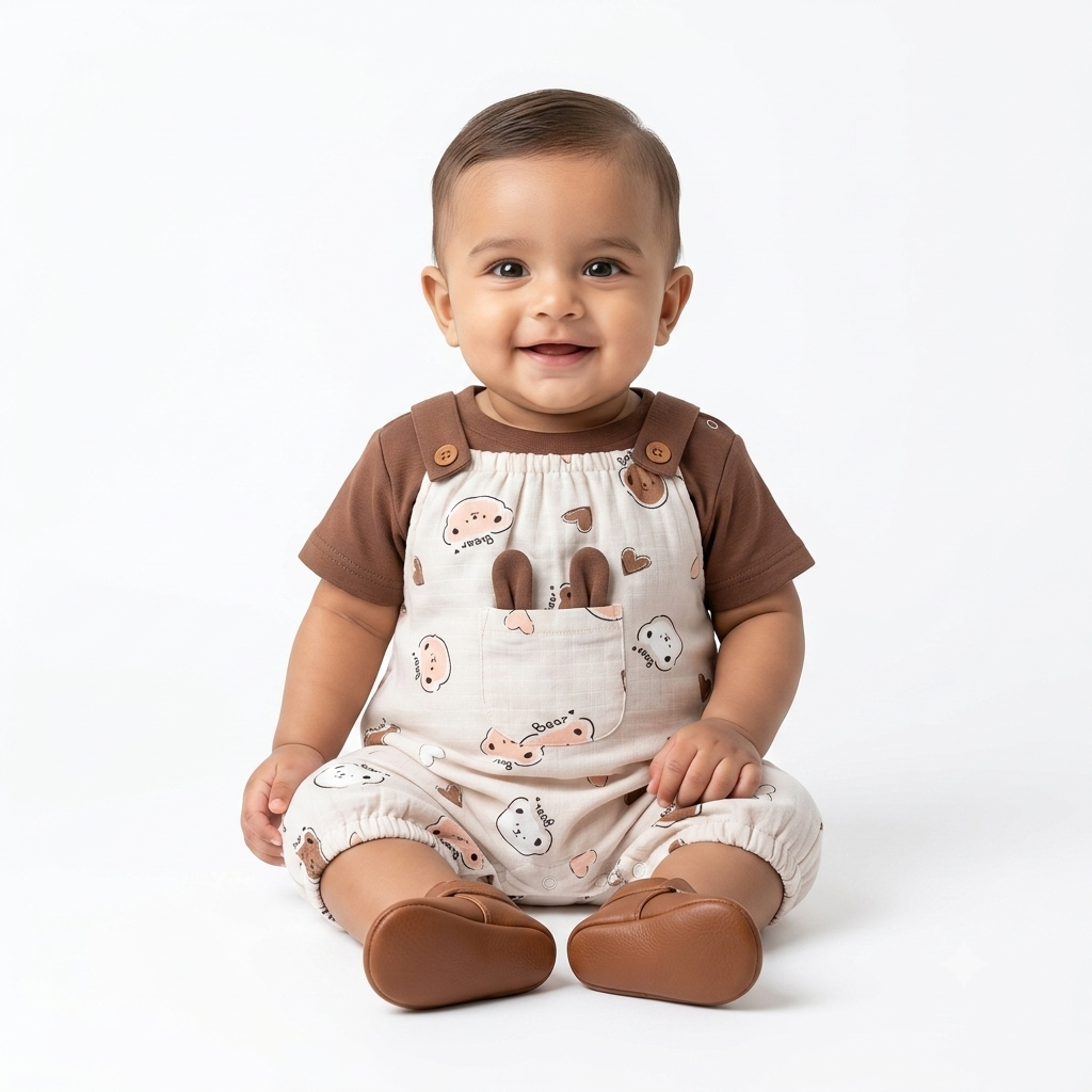 Honey Bear Ruffle Newborn Set